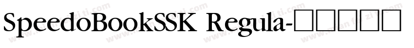 SpeedoBookSSK Regula字体转换